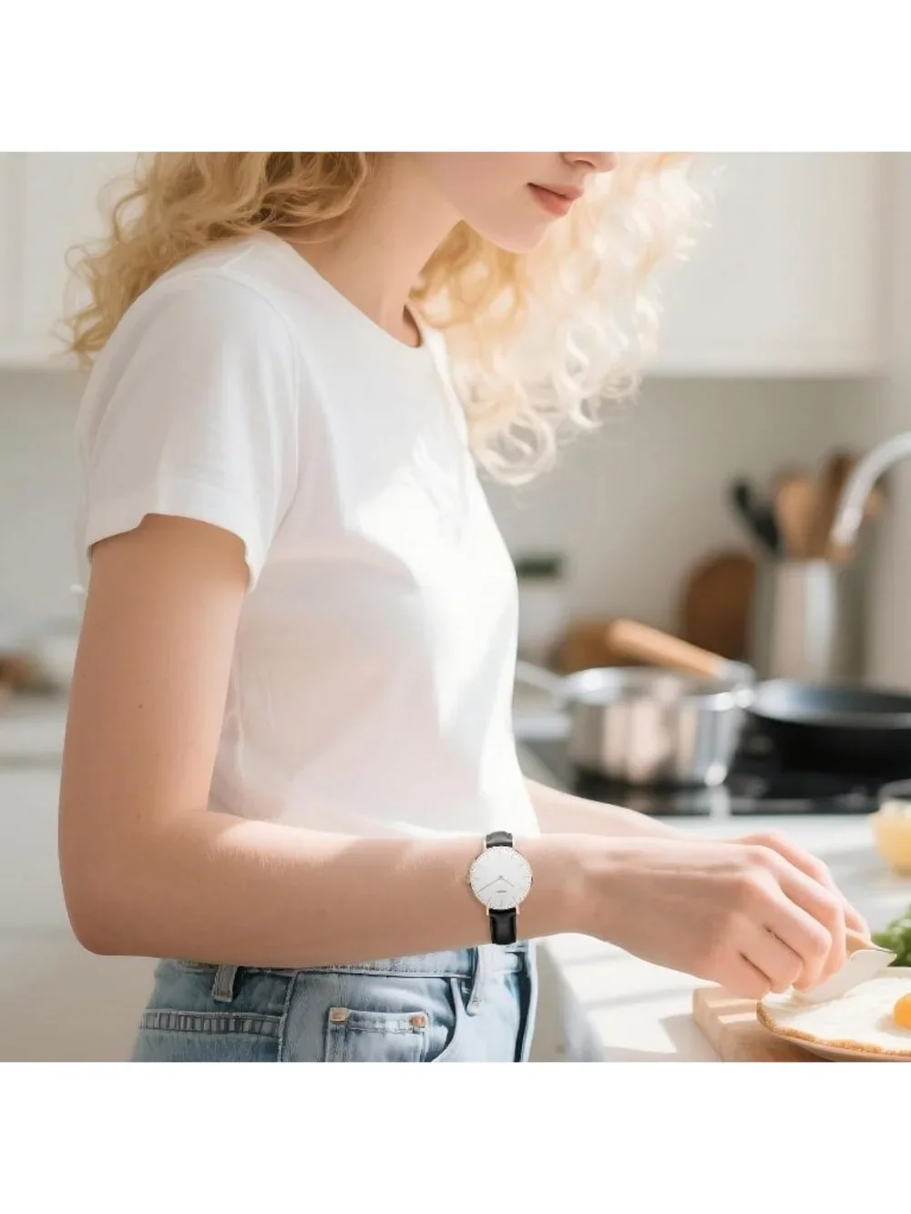 Women's White Black Minimalist Analog Quartz Waterproof Dress Wrist Watches